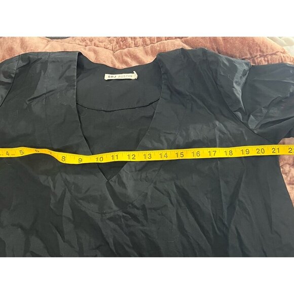 SBJ Austin Black Long Sleeve Cotton Tunic Top Size 1 - Picture 13 of 14